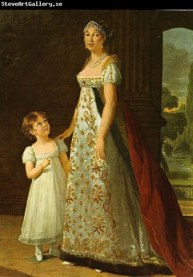 eisabeth Vige-Lebrun Portrait of Caroline Murat with her daughter